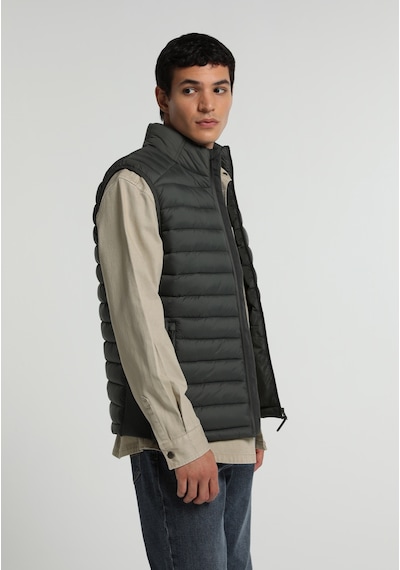 Colin's Colins Slim Fit Dik Yaka Fermuarlı Astarlı Erkek Yeşil Yelek Cl1082936 Q1.v1 Lkh Açık Haki