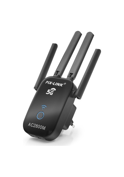 Büro Ev Ofis Network Bağlantısı İçin Siyah 5ghz Ap Ac2800 Dual Band Wifi Repeater Router
