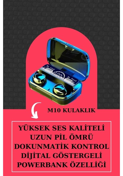 İkili Set Akıllı Saat Ve Bluetooth Kulaklık Kablosuz Uzun Pil Ömrü Spor Modları Kırmızı