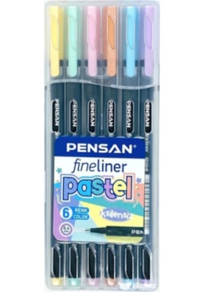 Pensan Fineliner 6 Pastel Renk 0.4Mm Uç