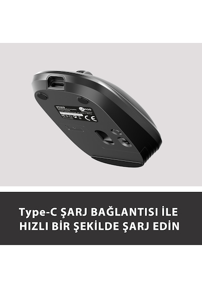 Lecoo WS209 Kablosuz 6 Tuşlu 1600DPI Çift Modlu Şarj Edilebilir Optik Mouse