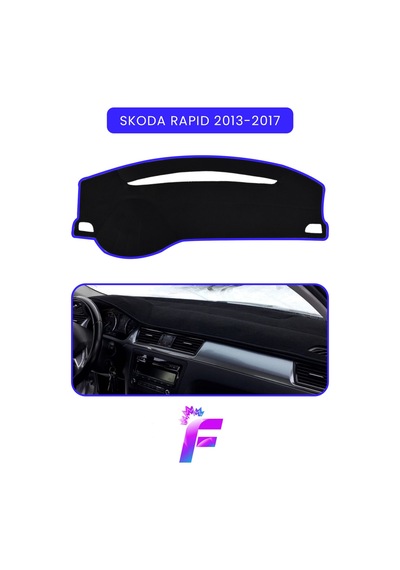 Skoda Rapid 2013-2017 Araca Özel Torpido Örtüsü Ön Göğüs Kılıfı Tam Koruma Tam Uyum A83 Torpido Halısı
