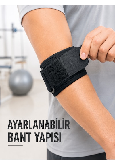 Golfçü Dirseği Bandajı Spor Ve Günlük Kullanım İçin Dirsek Bandı - Lisinya