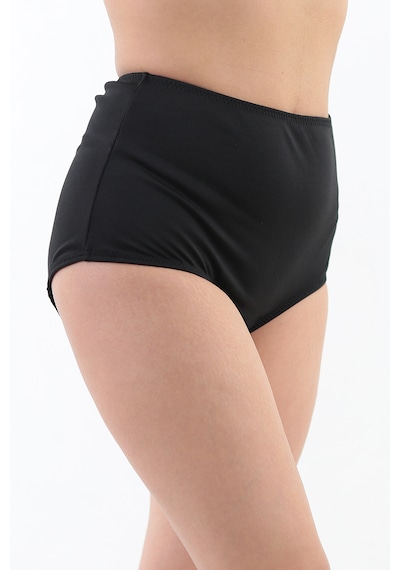 Kadın Büyük Beden Yüksek Bel Toparlayıcı Bikini Altı Siyah