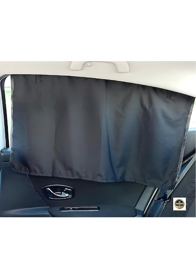 Trakmats Tesla Model Y 2019-2025 İle Uyumlu Oto Güneşlik Perde, 2 Adet, Cırtlı, Siyah, 77x45 Cm Standart