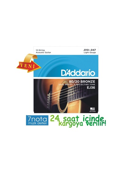 Ej36 Akustik Tel Set 12 String Light .010