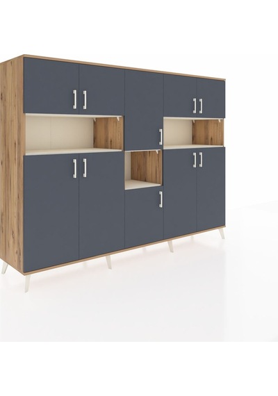 Hyperion Dolap 14 Raflı 10 Kapaklı 220x44x163 Çam-antrasit/aytaşı Çam-antrasit/aytaşı Hyperion Dolap 14 Raflı 10 Kapaklı 220x44x163 Çam-antrasit/aytaşı Çam-antrasit/aytaşı