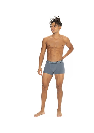 U.S. Polo Assn. U.s Polo Assn. 80540 Erkek Pamuklu 3'lü Boxer-bordo&siyah&antrasitmelanj Siyah