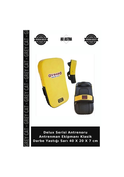 Delux Serisi Antrenoru Antrenman Ekipmanı Klasik Darbe Yastığı Sarı 40 X 20 X 7 Cm