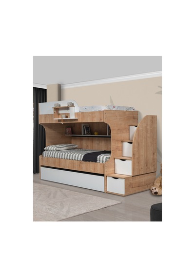Ranza, Aura Yavrulu Ranza - 3 Adet Comfort Yatak Ceviz - Beyaz 90 x 200