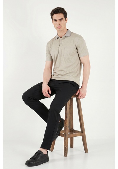 Buratti Pamuklu Regular Fit Göğüs Cepli Düğmeli Polo T Shirt Erkek Polo T Shirt 4565001 Çağla