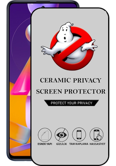 Samsung Uyumlu Galaxy M31s Görünmez Tam Kaplayan Seramik Ekran Koruyucu Esnek Cam