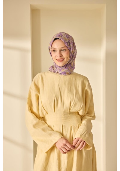 Silk Home Soft Eşarp 73090-11 Eflatun, Butter Yellow, Taş,vizon