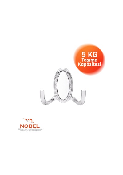 Seçi L Askı, Metal Vestiyer Askısı, Krom , Duvar Ve Dolap Askılığı 5'li Set Vidalı
