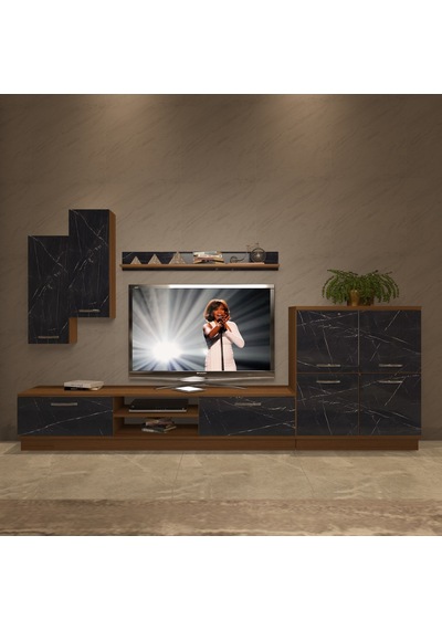 Decoraktiv Eko 6b Mdf Dvd Tv Ünitesi Tv Sehpası - Ceviz Siyah Mermer Ceviz - Royal Mermer Decoraktiv Eko 6b Mdf Dvd Tv Ünitesi Tv Sehpası - Ceviz Siyah Mermer Ceviz - Royal Mermer