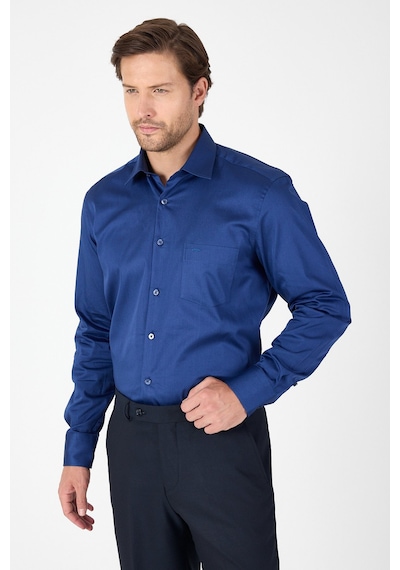 İmza Lacivert Sert Yaka Düz Classic %100 Pamuk Comfort Fit Gömlek 1004250323 Lacivert