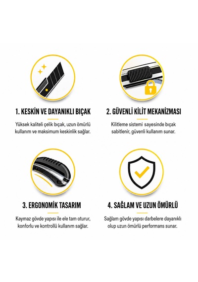 Hmp Tools Metal Maket Bıçağı Otomatik Kilitlemeli Falçata
