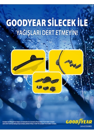 Good Year 2 Li Set Muz Tipi Silecek Takımı Ford Focus Hb 2008-2011 Ön Cam Sileceği 650mm-400mm