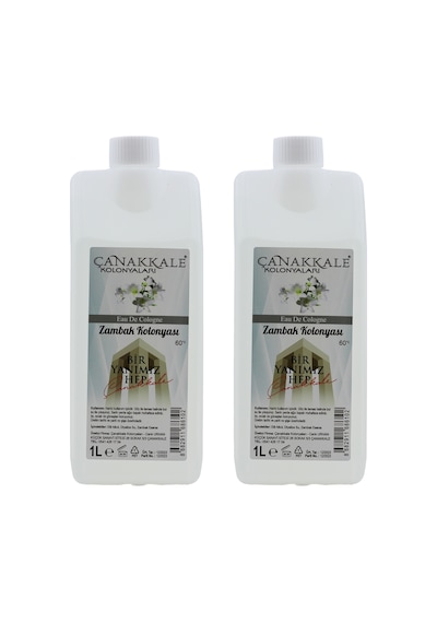 Çanakkale Kolonyaları Beyaz Zambak Korumalı Kapak Yeni Model Bidon Kolonyası 2 x 1 L