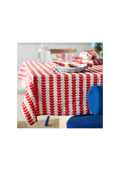 Ikea Vinterfint Masa Örtüsü 145x240 Cm Beyaz - Kırmızı