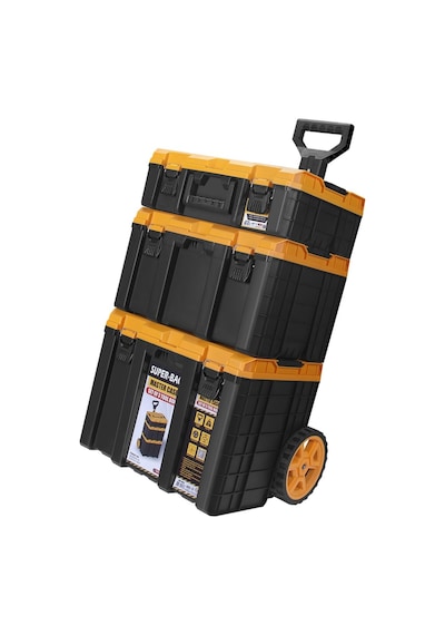 Master Case Tekerlekli 3 Lü Set Büyük Tekerlekli Teknisyen Takım Çantası S-m-l