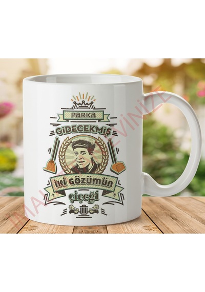 Parka Gidecekmiş Iki Gözümün Çiçeği Baskılı Seramik Kupa Bardak