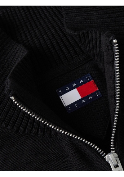 Tommy Hilfiger Tjm Slm Ess Lıght Zıp Swtr Ext Erkek Siyah Kazak - Dm0dm21654