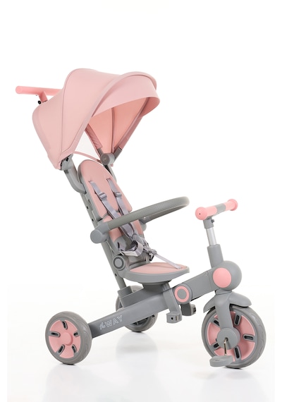 Flow 9in1 Smart Trike Çift Yönlü, Yatabilir, Katlanabilir, Denge Bisikleti Özellikli Bebek Ve Çocuk Bisikleti Pembe