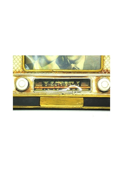 Dekoratif Metal Çerçeve Radyo Vintage Dekoratif Ev Ofis Hediyelik