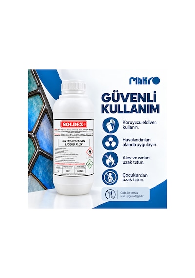 Soldex Sr-33 No Clean Sıvı Flux Lehim Suyu 1 L