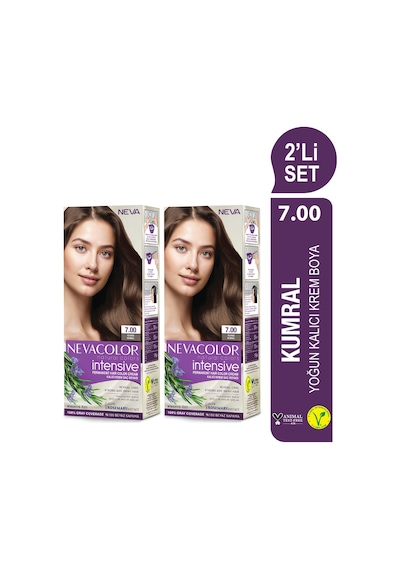 Intensıve 2'li Set 7.00 Kumral Kalıcı Krem Saç Boyası Seti
