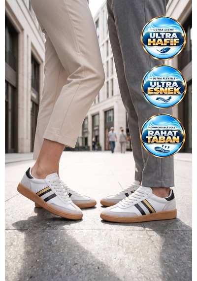 Grijak Gümüş-siyah Bağcıklı Hafif Esnek Rahat Tabanlı Unisex Yürüyüş Ve Spor Ayakkabı Sneaker 015 G