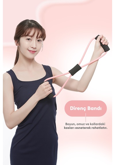 Esnek Direnç Bandı A'pieu Flexible Stretch Band Pembe