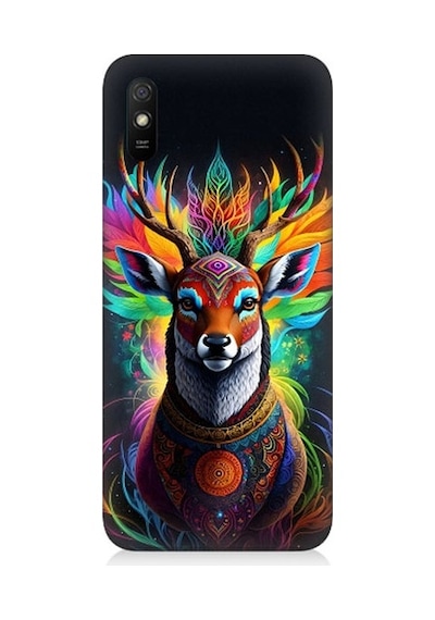 Xiaomi Redmi 9a Uyumlu Mistik Ala Geyik Desenli Silikon Kılıf
