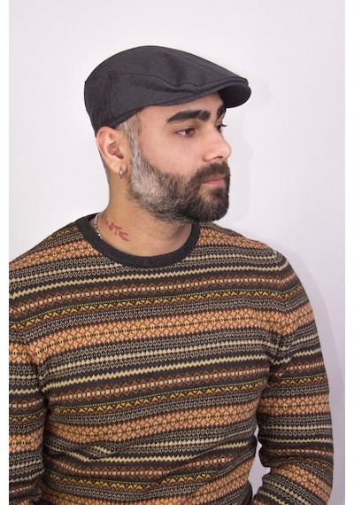 Bay Şapkacı Erkek Kasket Şapkası-7813-5 Gri