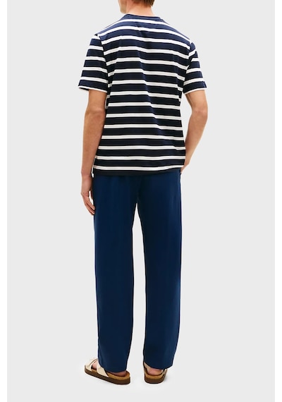Tommy Hilfiger Erkek T Shirt Mw0mw41378 0bc Lacivert-beyaz Lacivert - Beyaz
