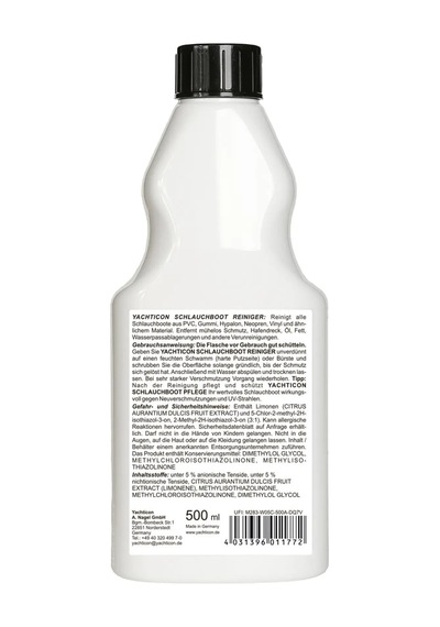 Yachticon - Şişme Bot Temizleyici 500 Ml : Şişme Botunuzu İlk Günkü Esnekliğine, Temizliğine Ve Uv Korumasına Kavuşturun