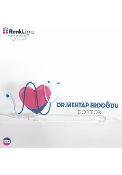 Pleksi Dr Masa İsimlik Siyah