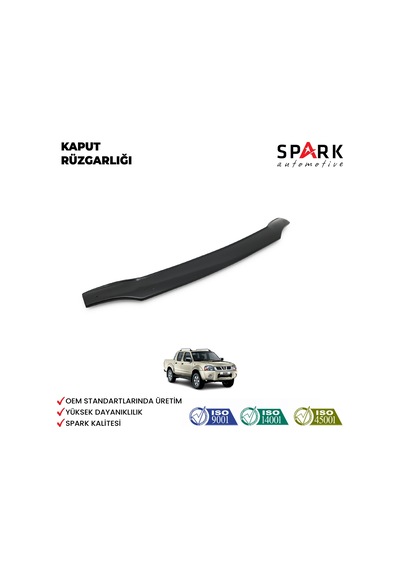 Nissan Skystar 2001-2012 Yılları Arası Ön Kaput Rüzgarlığı 3mm Siyah