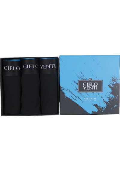 Cielo Venti Must Have 3'lü Organik Pamuk Erkek Boxer Siyah