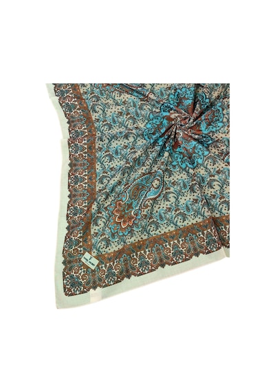 Mim Eşarp Prime Pamuk Etnik Desenli Eşarp 90x90 Cm BEj