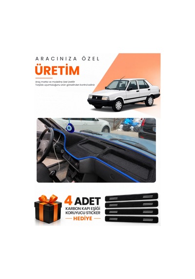 Şahin Doğan Kartal Alçak Göğüs 1981-2002 Uyumlu Torpido Koruma Örtüsü Oto Kılıfı - S.mavi - Tf001