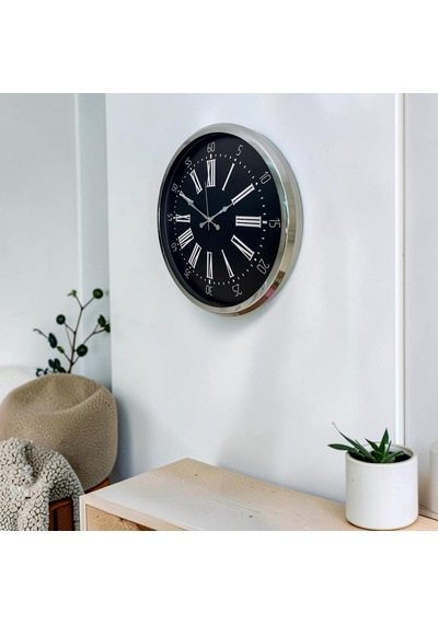 Krom Vıctoria 52 Cm Metal Duvar Saati çok Renkli