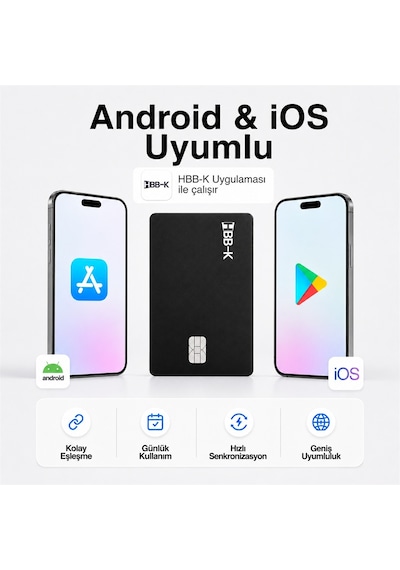 Hbb-k Apple Uyumlu iOS &android Akıllı Kart Siyah 1 Adet