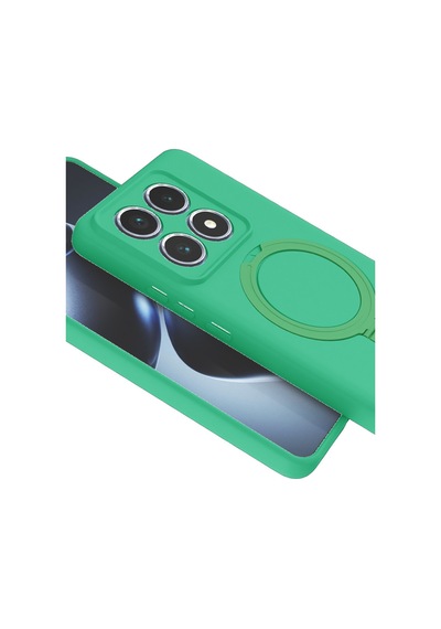 Xiaomi Mi 14t Pro Uyumlu Regal Magsafe Standlı Kapak - Yeşil