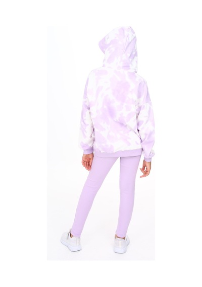 Toontoy Kids Toontoy Kız Çocuk 2'li Takım Baskılı Kapüşonlu Düşük Omuz Cepli Sweatshirt & Basic Düz Tayt Açık Lila Toontoy Kids Toontoy Kız Çocuk 2'li Takım Baskılı Kapüşonlu Düşük Omuz Cepli Sweatshirt & Basic Düz Tayt Açık Lila