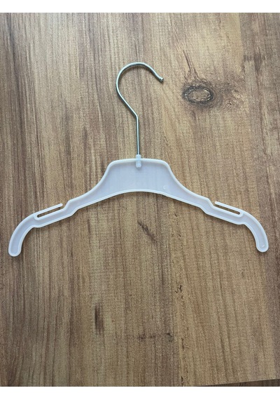 30adet-26cm Beyaz Bebek Kıyafet Askısı Beyaz