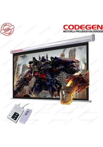 Codegen Ex-24 240x200 Cm Motorlu Elektrikli Uzaktan Kumandalı Projeksiyon Perdesi - Cdgex24