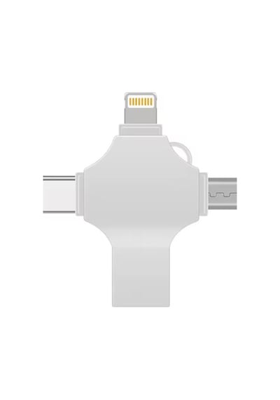 Otg 4in1 Cep Telefonu Çok Fonksiyonlu Usb Flash Bellek 128 Gb Type-c, Micro Sd Ve Kart Okuyucu Çok Renkli