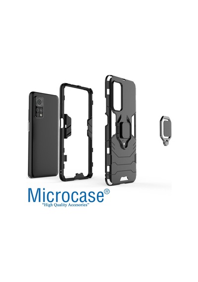 Xiaomi Mi 10T Batman Serisi Yüzük Standli Armor Kilif 477161891